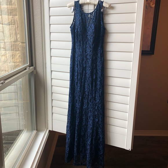 ignite evenings navy dress Ignite Evenings main image 1